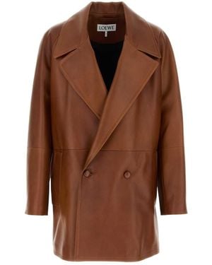 Loewe Leather Jackets - Brown