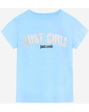 Just Cavalli Cotton T-Shirt T-Shirts & Jerseys - Blue