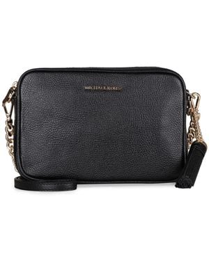 MICHAEL Michael Kors Ginny Leather Crossbody Bag - Black