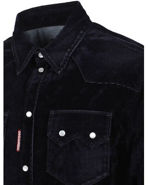 DSquared² Flocked Cord Jean Jacket - Blue