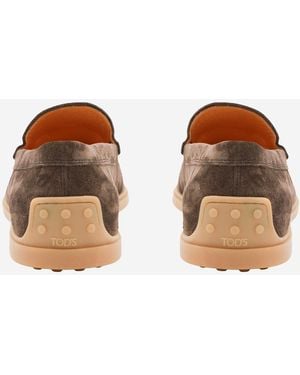 Tod's Suede Loafers Calfskin - Brown