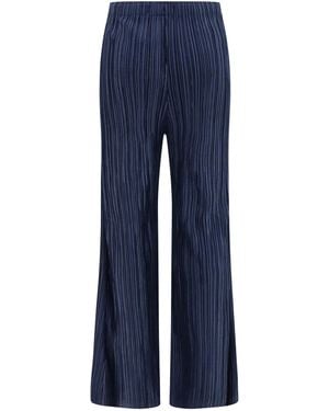 GONGDID DESIGN Corduroy Palazzo Trousers Polyester - Blue