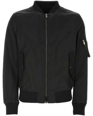 Valentino Garavani Chez Nylon Blouson Jacket in Natural for