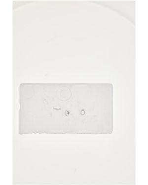 Dior Earrings Medallion Brass Brooches & Pins - White