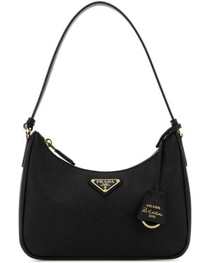 Prada Leather Re-Edition 2005 Shoulder Bag - Black