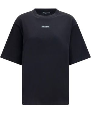 Dolce & Gabbana Cotton Jersey T-Shirt T-Shirts - Blue
