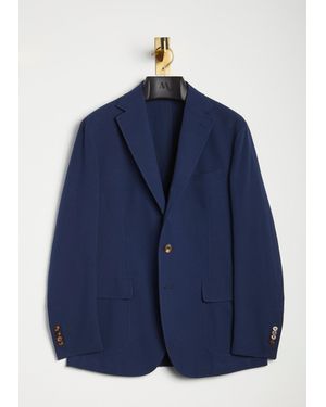 Doppiaa Aalberobello Seersucker Blazer - Blue