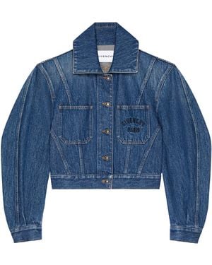 Givenchy Cropped Denim Jacket Giacca - Blue