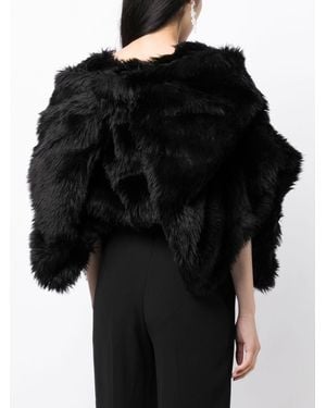 Comme des Garçons Faux Fur Cropped Jacket - Black