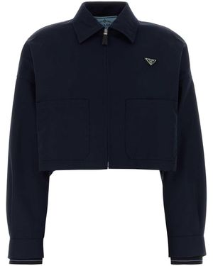 Prada Dark Poplin Jacket - Blue