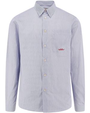 Valentino Cotton Striped Shirt - Blue