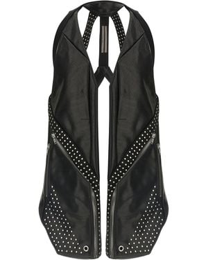 Rick Owens Bull Skin Sleeveless Jacket Clothing - Black