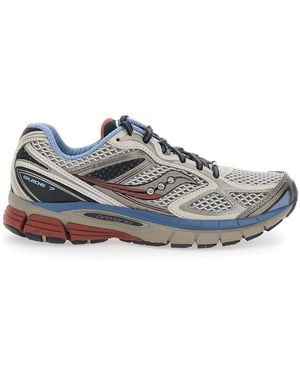 Saucony Guide 7 Low Top Sneakers With Perforated Design And Logo Patch On The Tongue - White