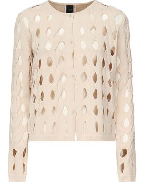Pinko Openwork Knit Cardigan - Natural