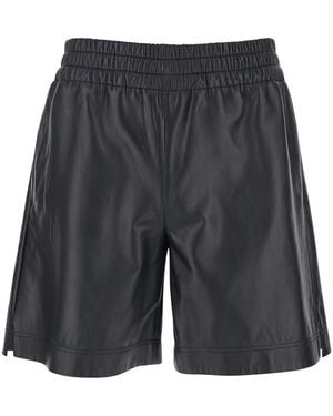 Gucci Bermuda Shorts With Elasticated Waist And Logo Lettering - Grey