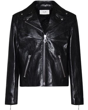 Celine Straight-Cut Blouson Jacket - Black