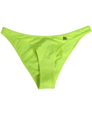 Dolce & Gabbana Neon Dg Logo Swim Briefs Underwear Polyamide & Elastane Blend Clothing - Yellow