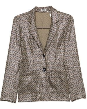 Siyu Tallis Single-Breasted Jacket - Brown