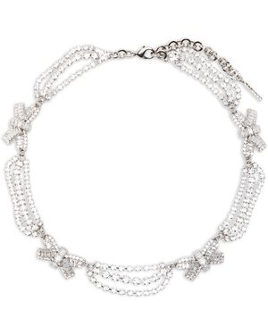 Alessandra Rich Bow Necklace - Metallic