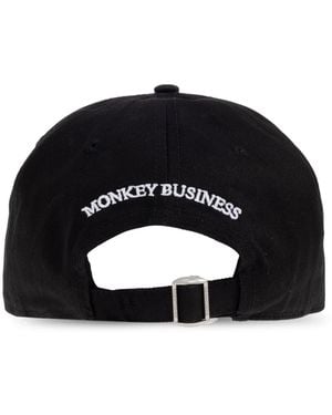 DSquared² Monkey Business Logo Baseball Cap - Black