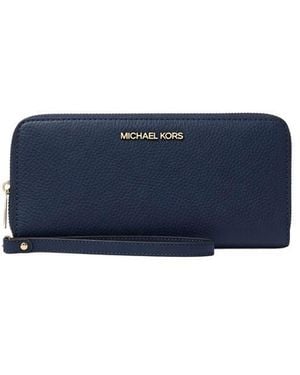 Michael Kors Michael Kors Leather Continental Wallet - Blue