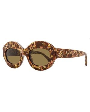 Marni Oval Sunglasses Ik Kil Cenote Fn9 54Mm Plastic (Acetate) - Black