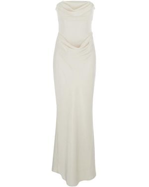 ROTATE BIRGER CHRISTENSEN Long Sleeveless Dress Polyester - White