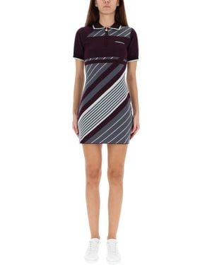 CASABLANCA Diagonal Tennis Polo Dress - Blue