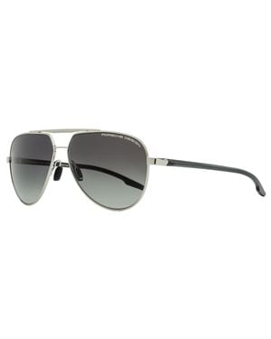 Porsche Design Modern Pilot Sunglasses P8935 D Palladium-Matte 62Mm Palladium/Matte - Black