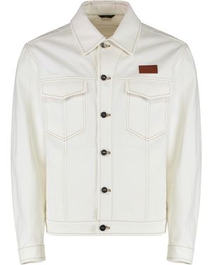 Fendi Denim Jacket Cotton - White