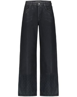 Marine Serre Moon Waxed Denim Clothing - Black