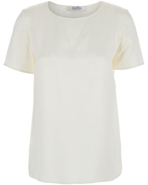 Max Mara Dida Silk Top For Tops - White