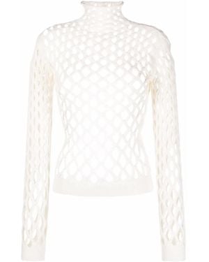 Valentino Cut-Out Knitted Jumper Clothing - White
