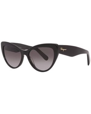 Ferragamo Salvatore Sunglasses Cat Eye Full Rim, Frame And Gradient Lens Sf930S001 - Brown