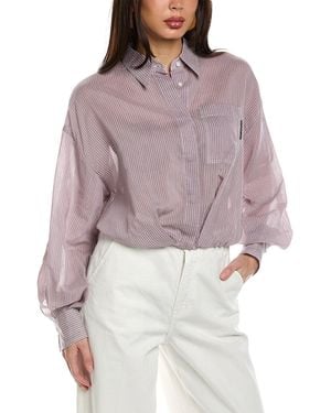 Brunello Cucinelli Light Silk Cotton Shirt - Purple