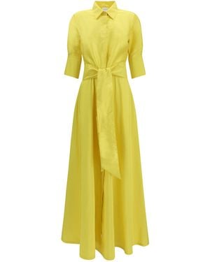 Sara Roka Marysole Long Dress Silk - Yellow