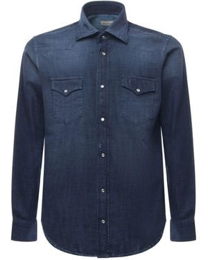 Sartorio Napoli Texas Cotton Denim Shirt - Blue
