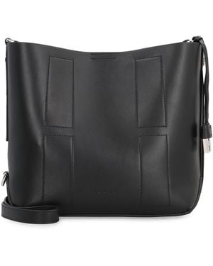Hogan Hocket Piccola Hobo Bag Calf Leather Shoulder - Black