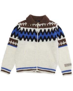N°21 Girls Sweater Acrylic Tops - Blue