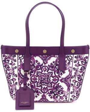 Dolce & Gabbana Atene Shopping Bag - Purple
