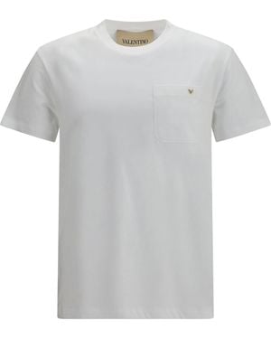 Valentino Cotton Vlogo T-Shirt T-Shirts - Gray