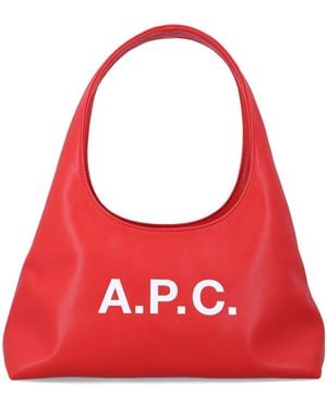 A.P.C. Baby Ninon Shoulder Bag - Red