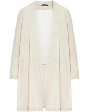 Transit Open-Silhouette Cardigan - White