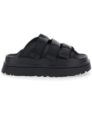UGG Golden Glow Sandals With Round Open Toe - Black