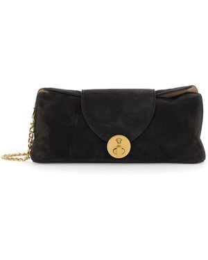 Versace Shoulder Bag Medusa Suede Lamb - White