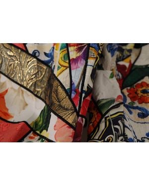 Dolce & Gabbana Patchwork Jacquard High Waist Trousers - Black
