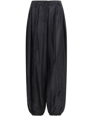 THE LATEST Trousers Lightweight Muslin Polyester; Lyocell - Black