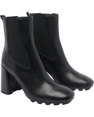 Hogan Boots Leather/Rubber Sole - Black