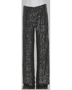 P.A.R.O.S.H. Straight Sequin Pants Polyamide - Gray