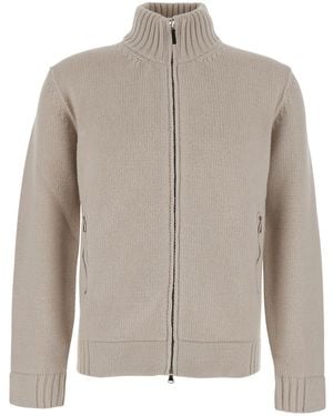 Kangra Zip Cardigan F.5 Extra Merino Wool Tops - Grey